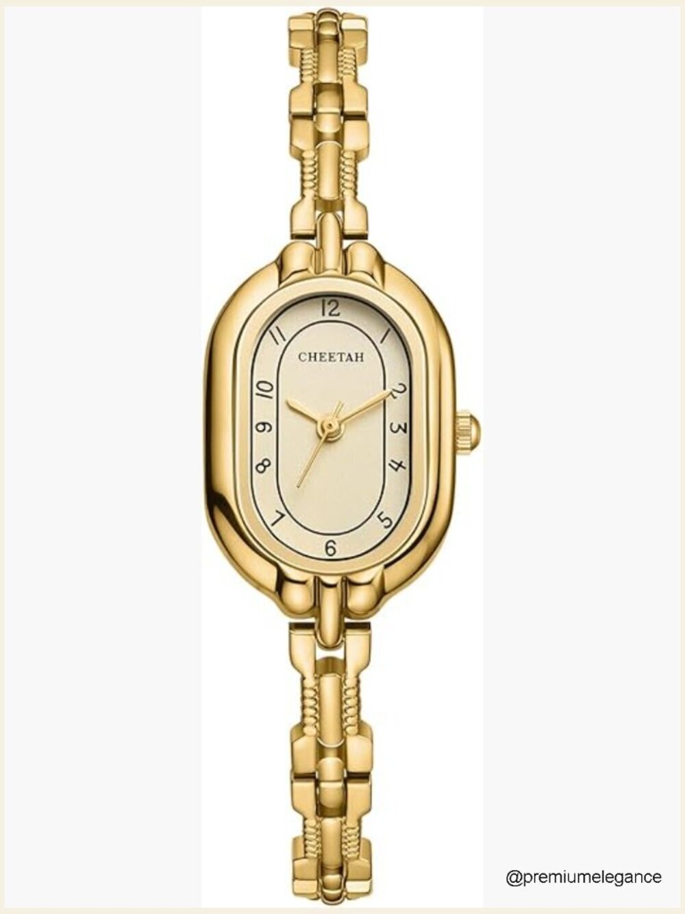 Gold Dainty Bangle Watch Small Vintage Bracelet Easy Read Numeral Dial